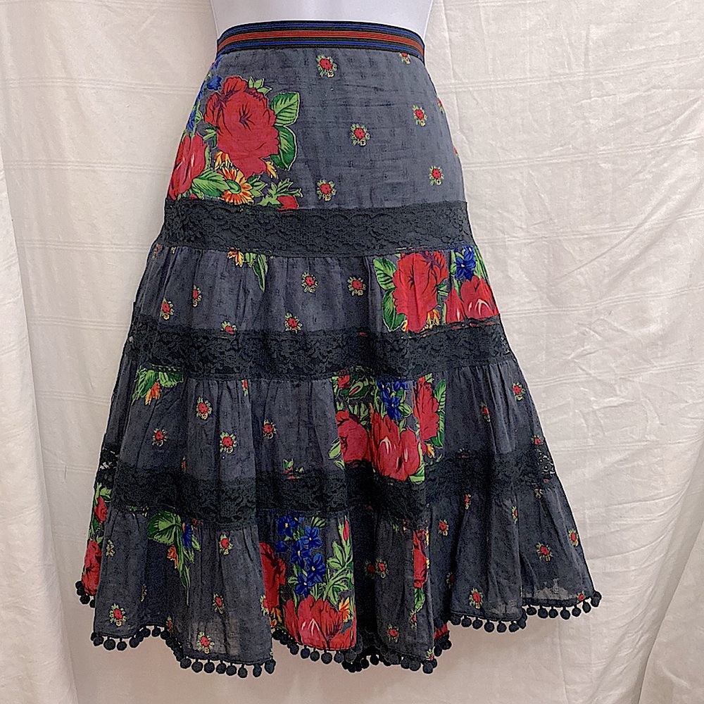 Floral Patterned Women's Skirt